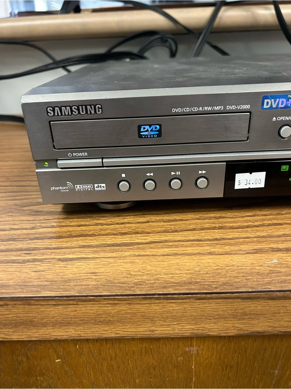 Samsung Gray and Black DVD+VCR Combo Player